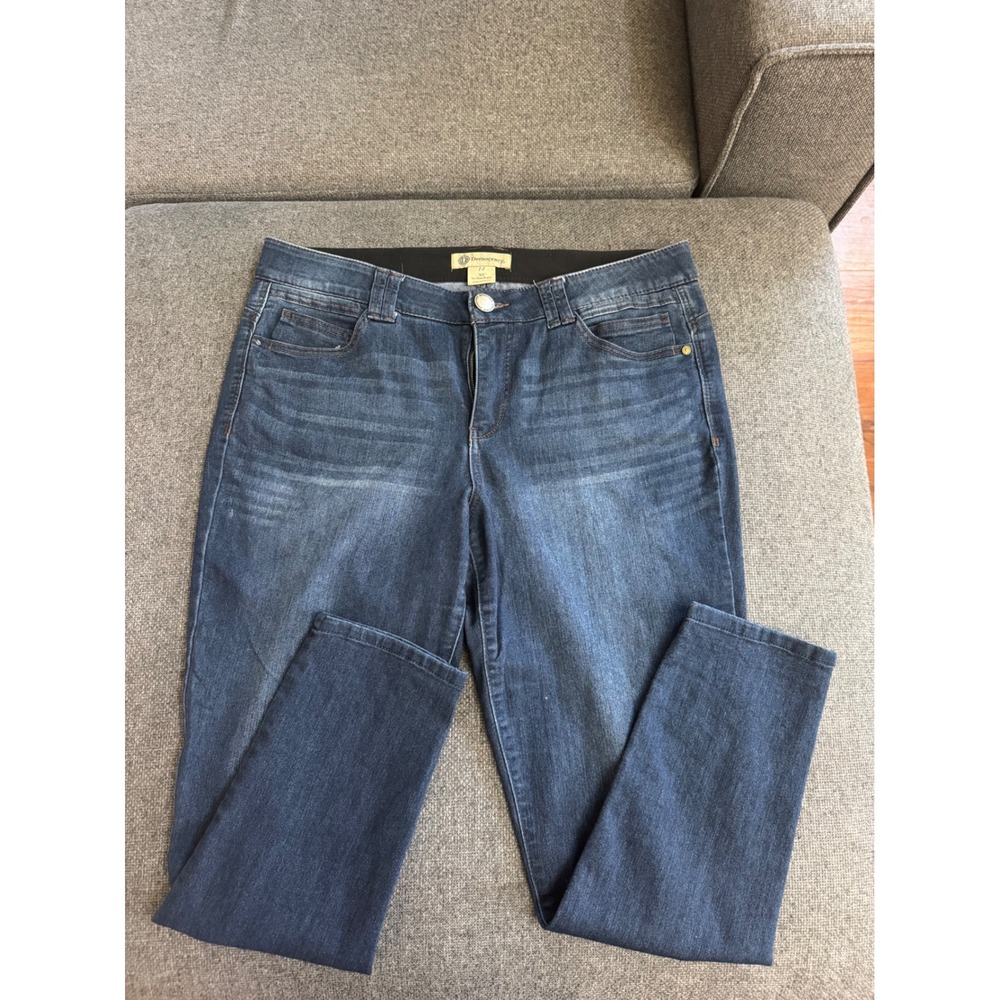 Democracy Ab Solution Skinny Jeans Blue Medium Wash Denim Size 14 Women